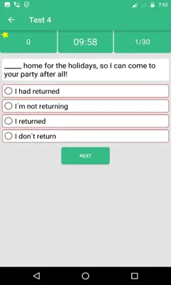 Grammar Practice android App screenshot 0