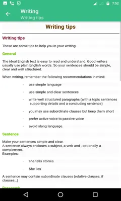 Grammar Practice android App screenshot 1